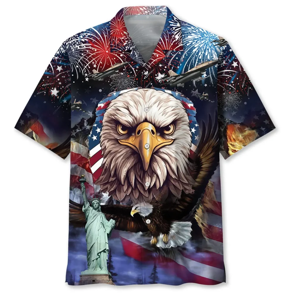 Eagle Patriotic Day Hawaiian Shirt HWBN2763011 - Beltina