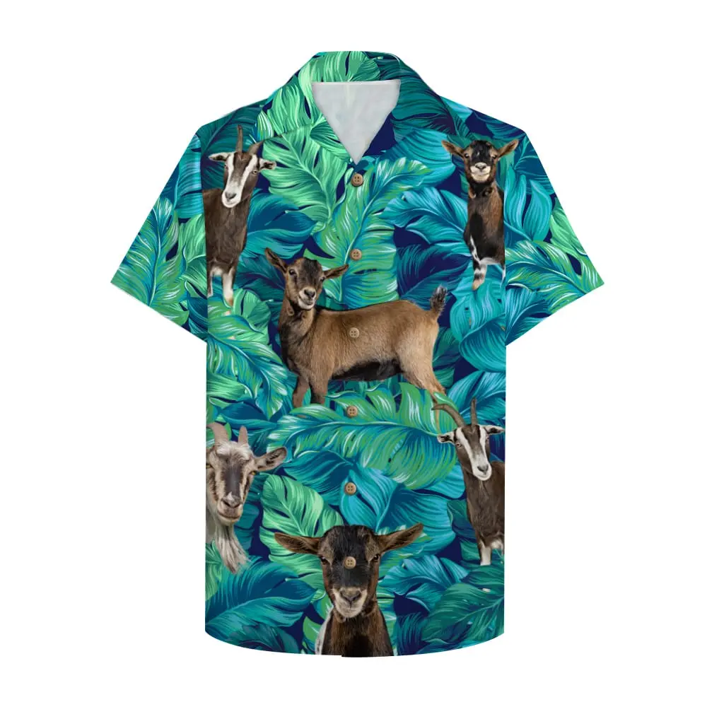 Farmer Goat Unisex Hawaiian Shirt Aloha Shirt With Goat Pattern HWBN2765638 - Beltina