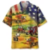 Farmer Tractor Amercian Flag Hawaiian Shirt HWBN2762988 - Beltina