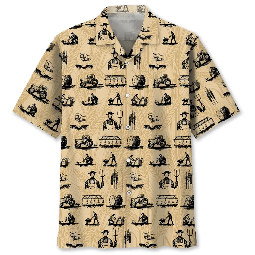 Farmer Vintage Hawaiian Shirt HWBN2762993 - Beltina