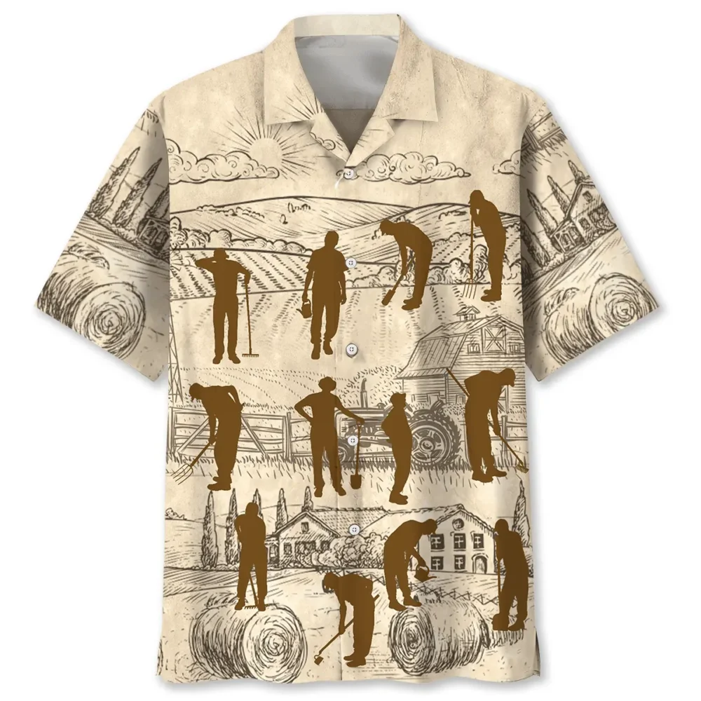 Farmer Vintage Hawaiian Shirt HWBN2762985 - Beltina