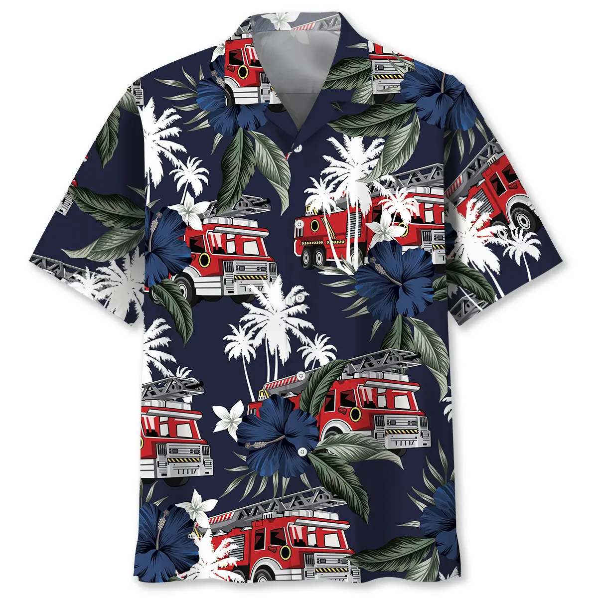 fire-truck-dark-blue-hawaiian-shirt