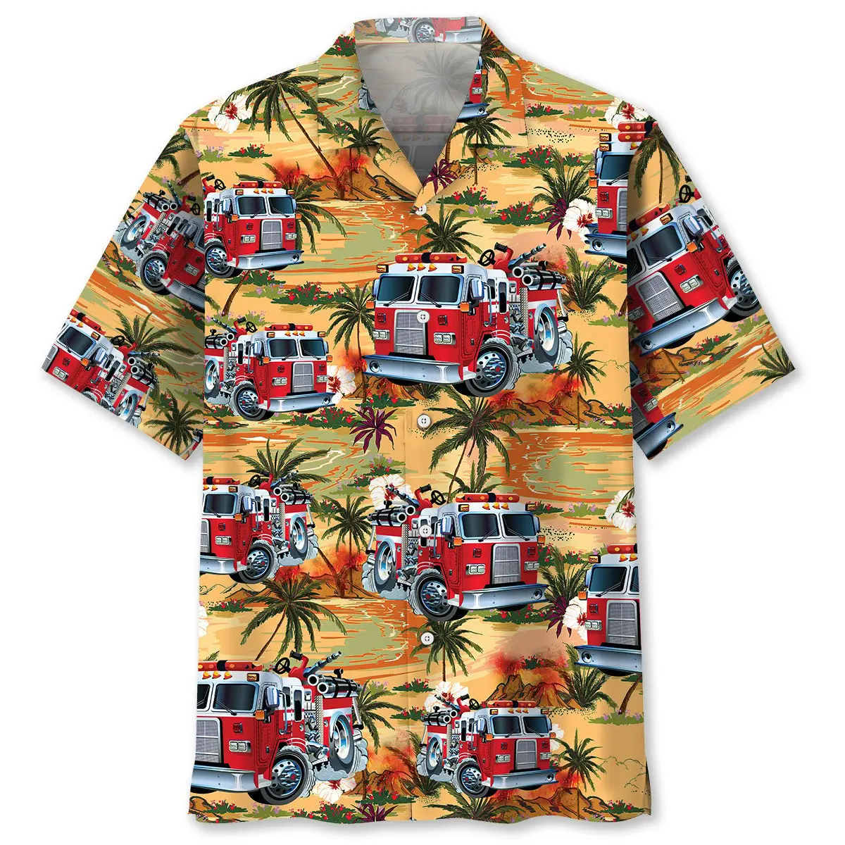 firefighter-truck-hawaiian-shirt