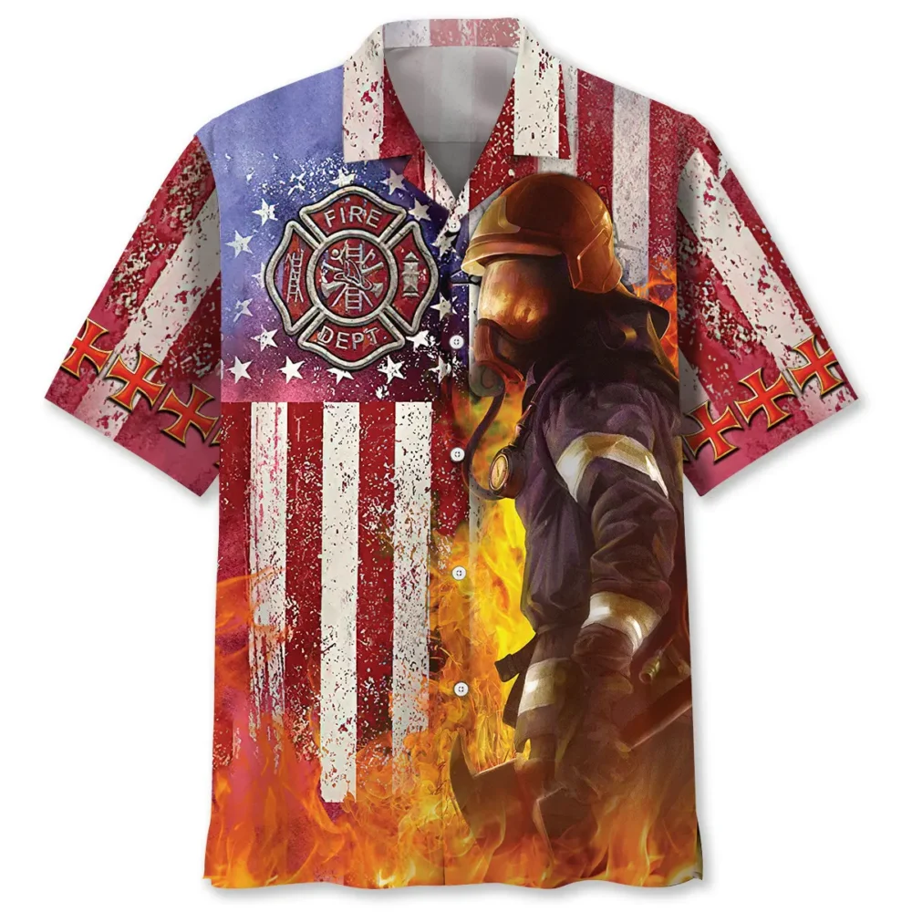 Firefighter Usa Hawaiian Shirt HWBN2762728 - Beltina