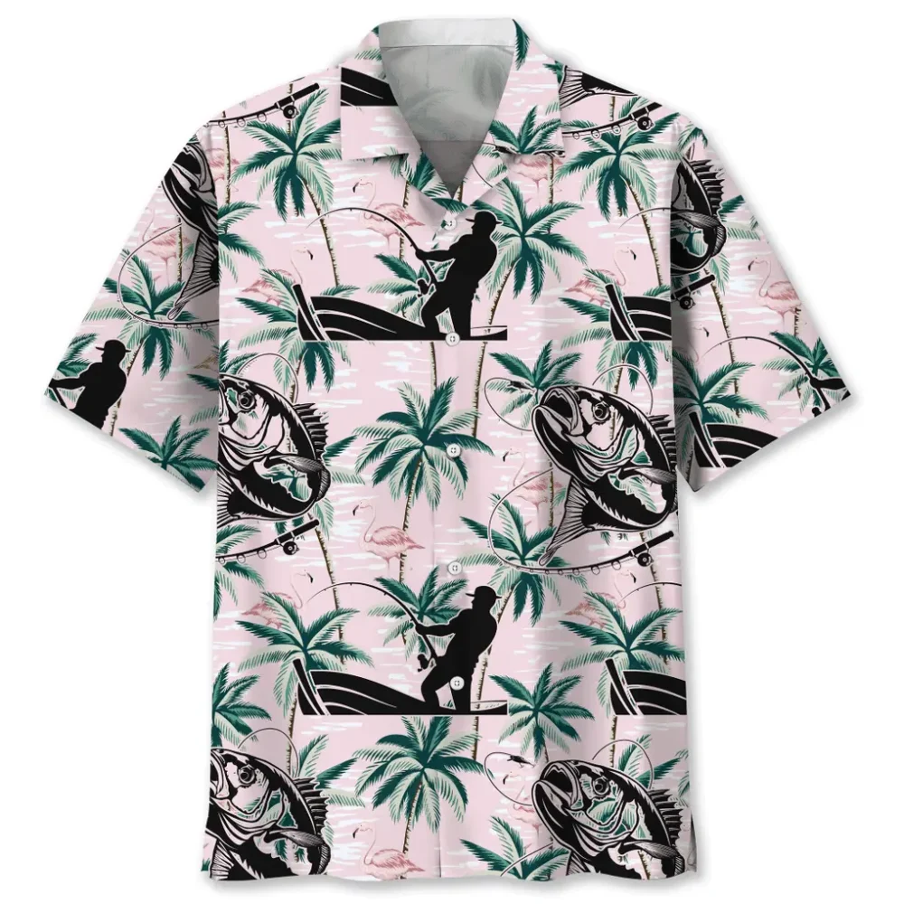 Fishing Tropical Pink Hawaiian Shirt HWBN2762460 - Beltina