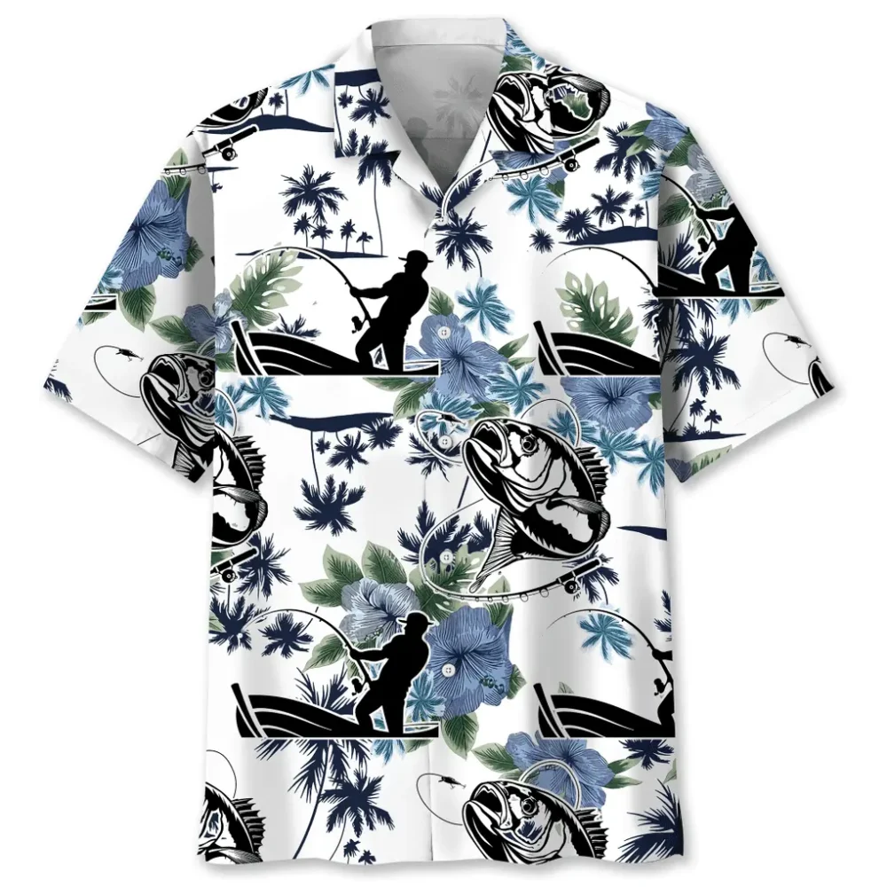 Fishing White Nature Hawaiian Shirt HWBN2762462 - Beltina