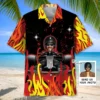 Flames F1 Racing Custom Photo Face Hawaiian Shirt HWBN2764808 - Beltina