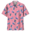 Flamingo Blue Pink Hawaiian Shirt HWBN2763503 - Beltina