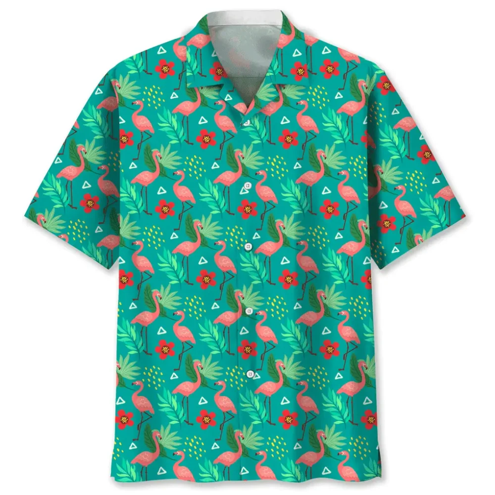 Flamingo Flower Hawaiian Shirt HWBN2762703 - Beltina