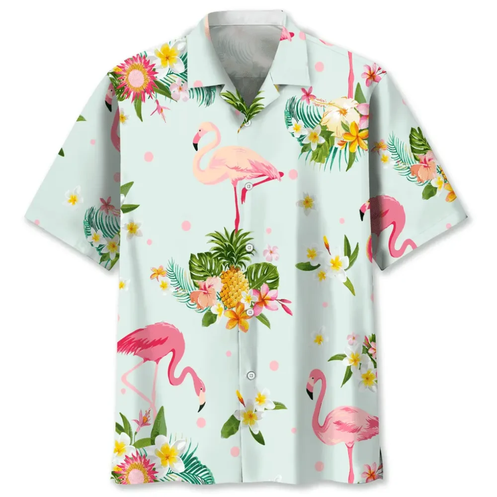 Flamingo Flowers Hawaiian Shirt HWBN2762704 - Beltina