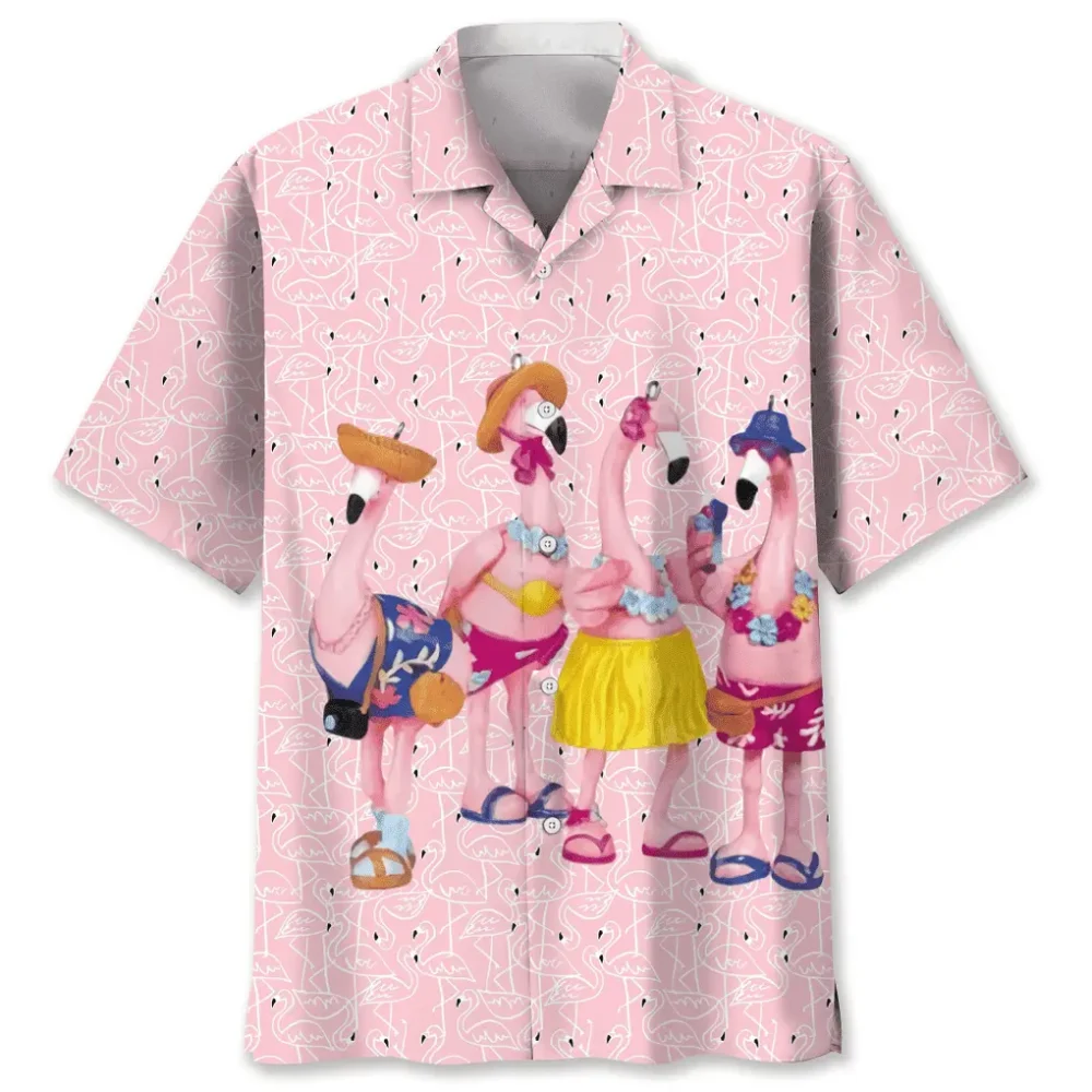 Flamingo Pink Funny Hawaiian Shirt HWBN2762710 - Beltina