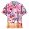 Flamingo Purple Beach Hawaiian Shirt HWBN2763185 - Beltina