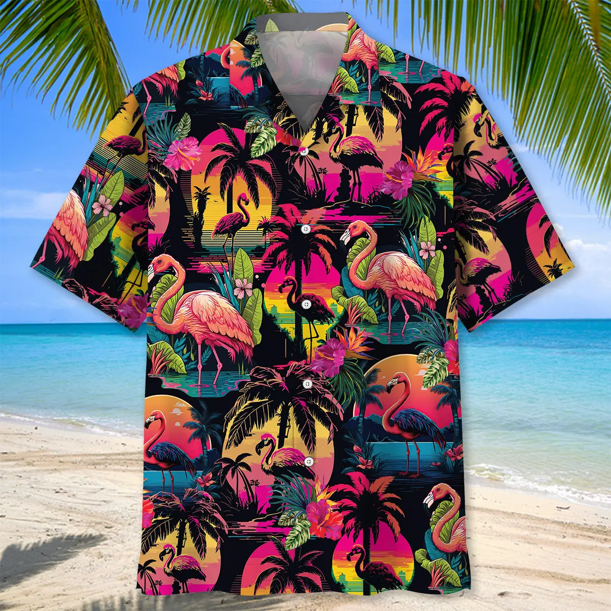 flamingo-retro-palm-tree-hawaiian-shirt-1
