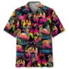 Flamingo Retro Palm Tree Hawaiian Shirt HWBN2763186 - Beltina