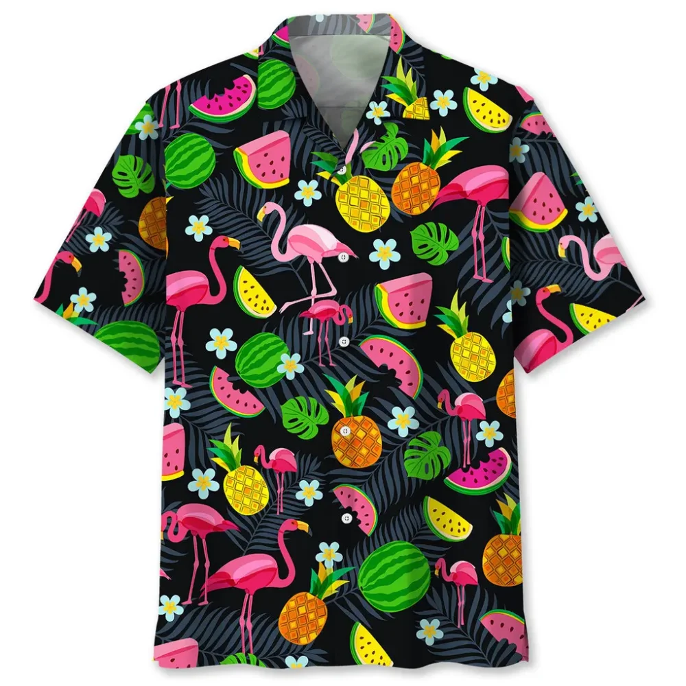 flamingo tropical hawaiian shirt HWBN2762716 - Beltina