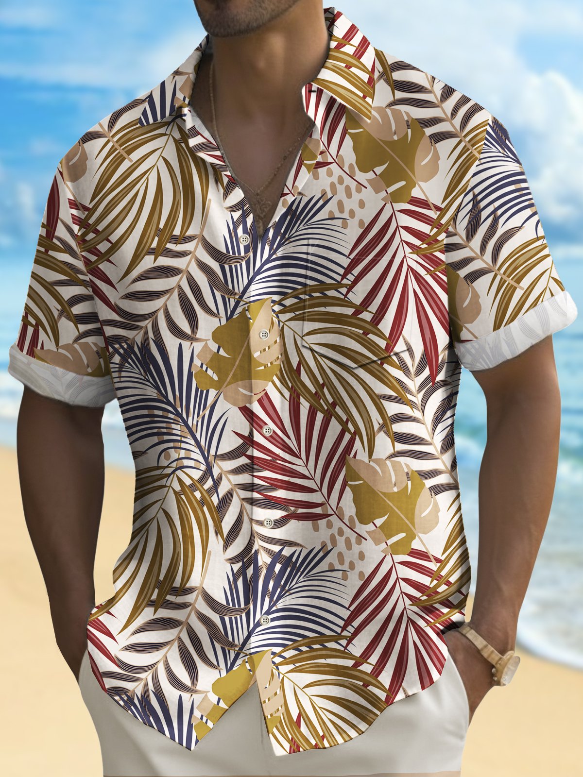 floral-palm-leaf-casual-loose-mens-hawaiian-shirt-1