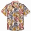 Floral Palm Leaf Casual Loose Men's Hawaiian Shirt HWBN2765035 - Beltina