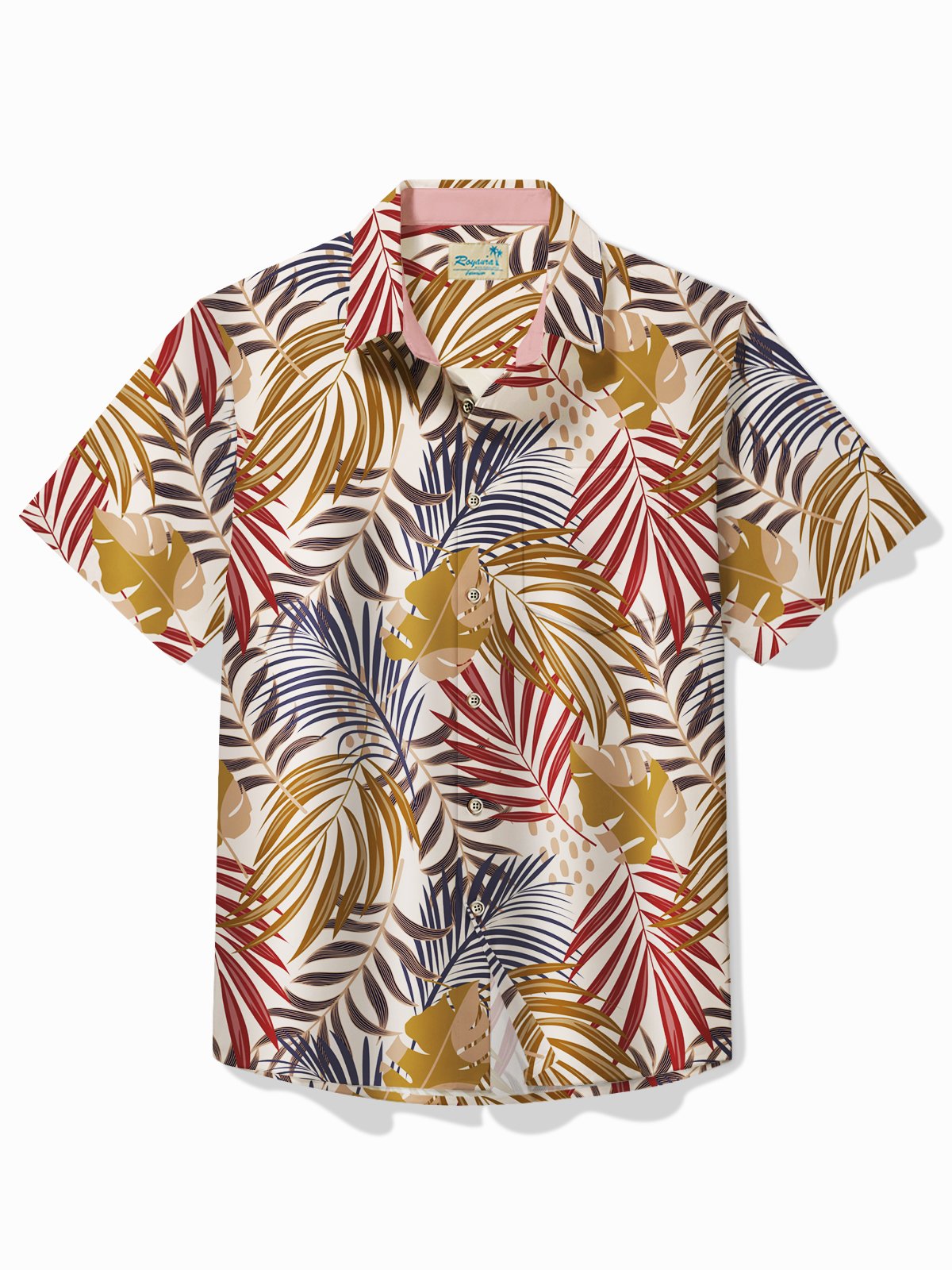floral-palm-leaf-casual-loose-mens-hawaiian-shirt