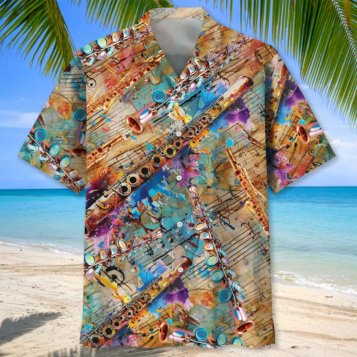 flute-vintage-art-hawaiian-shirt-1