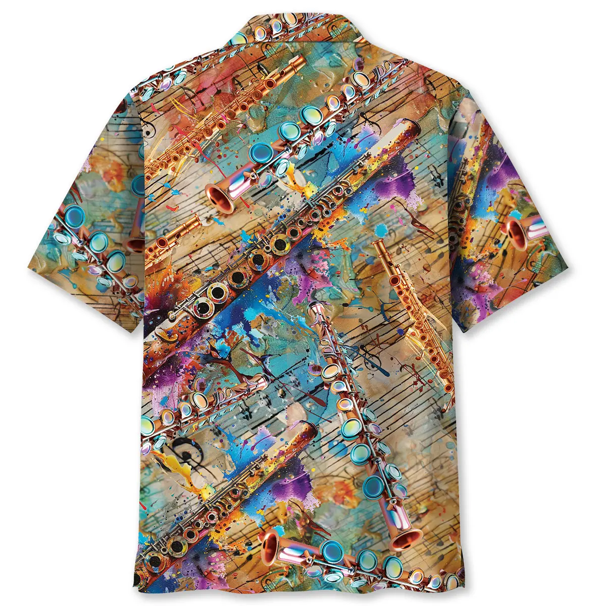 flute-vintage-art-hawaiian-shirt-2