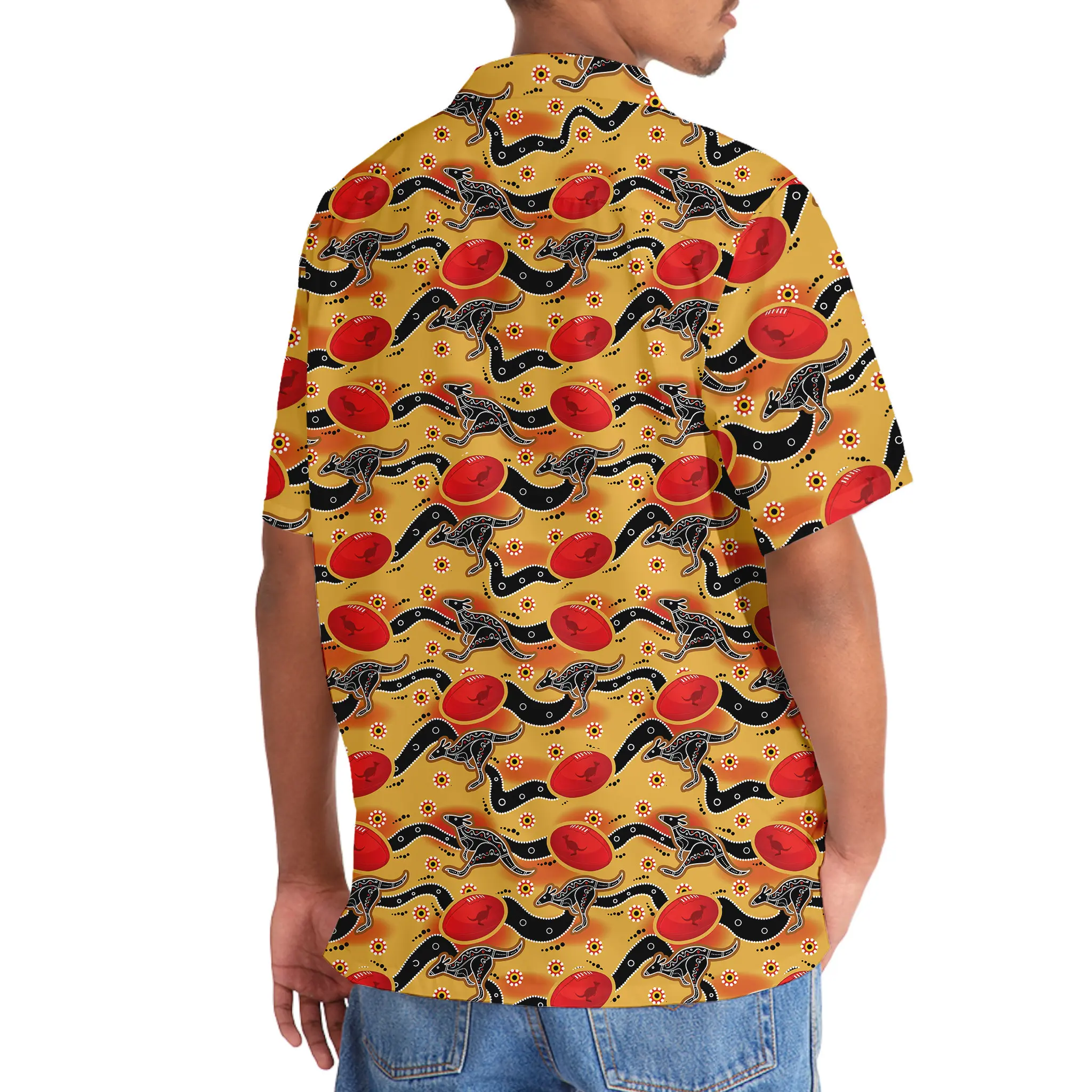 football-lover-aboriginal-pattern-hawaiian-shirt-2