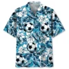 Football Tropical Hibiscus Blue Hawaiian Shirt HWBN2764329 - Beltina