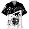 French Horn Black and White Hawaiian Shirt HWBN2764940 - Beltina