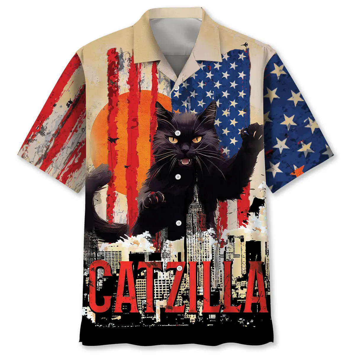 funny-america-black-cat-hawaiian-shirt