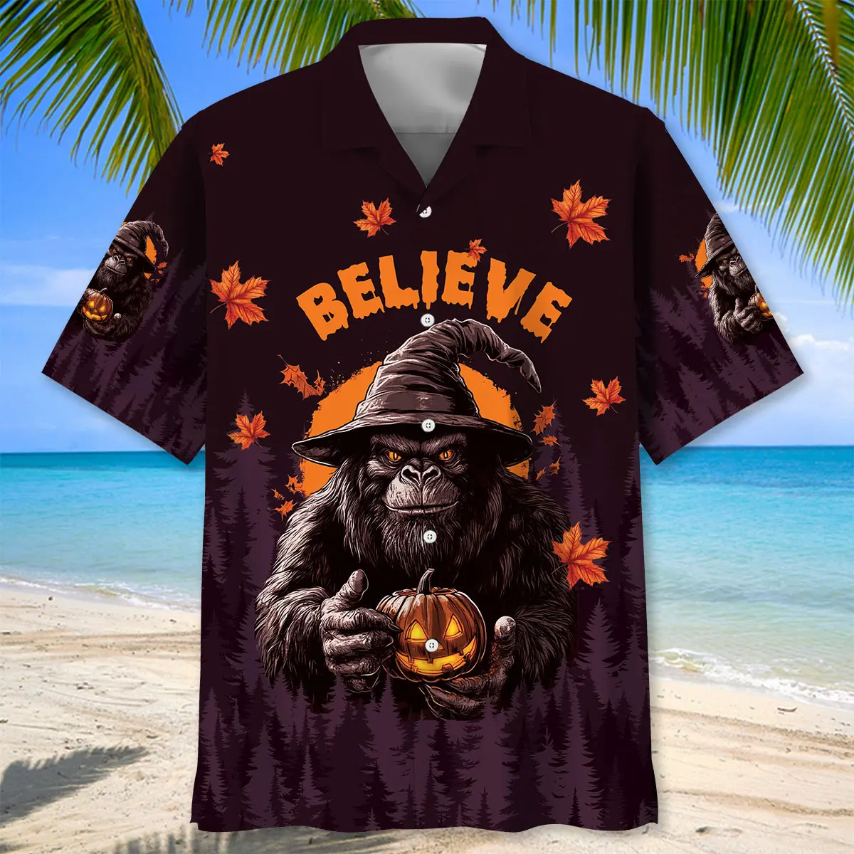 funny-bigfoot-halloween-night-believe-hawaiian-shirt-1