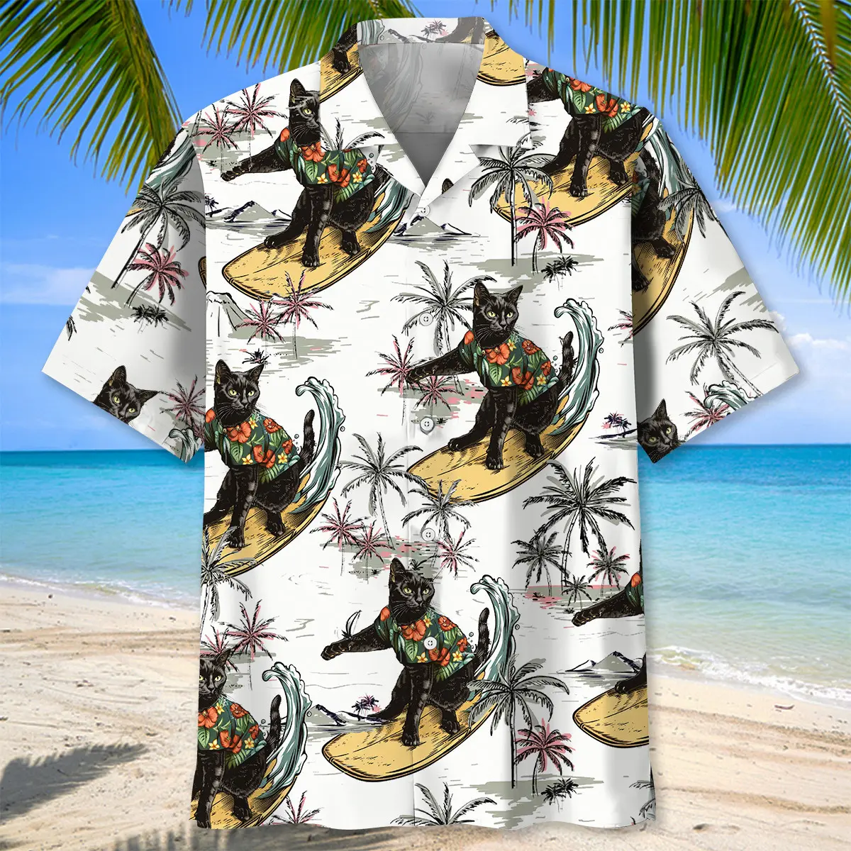 funny-black-cat-surfing-hawaiian-shirt-1