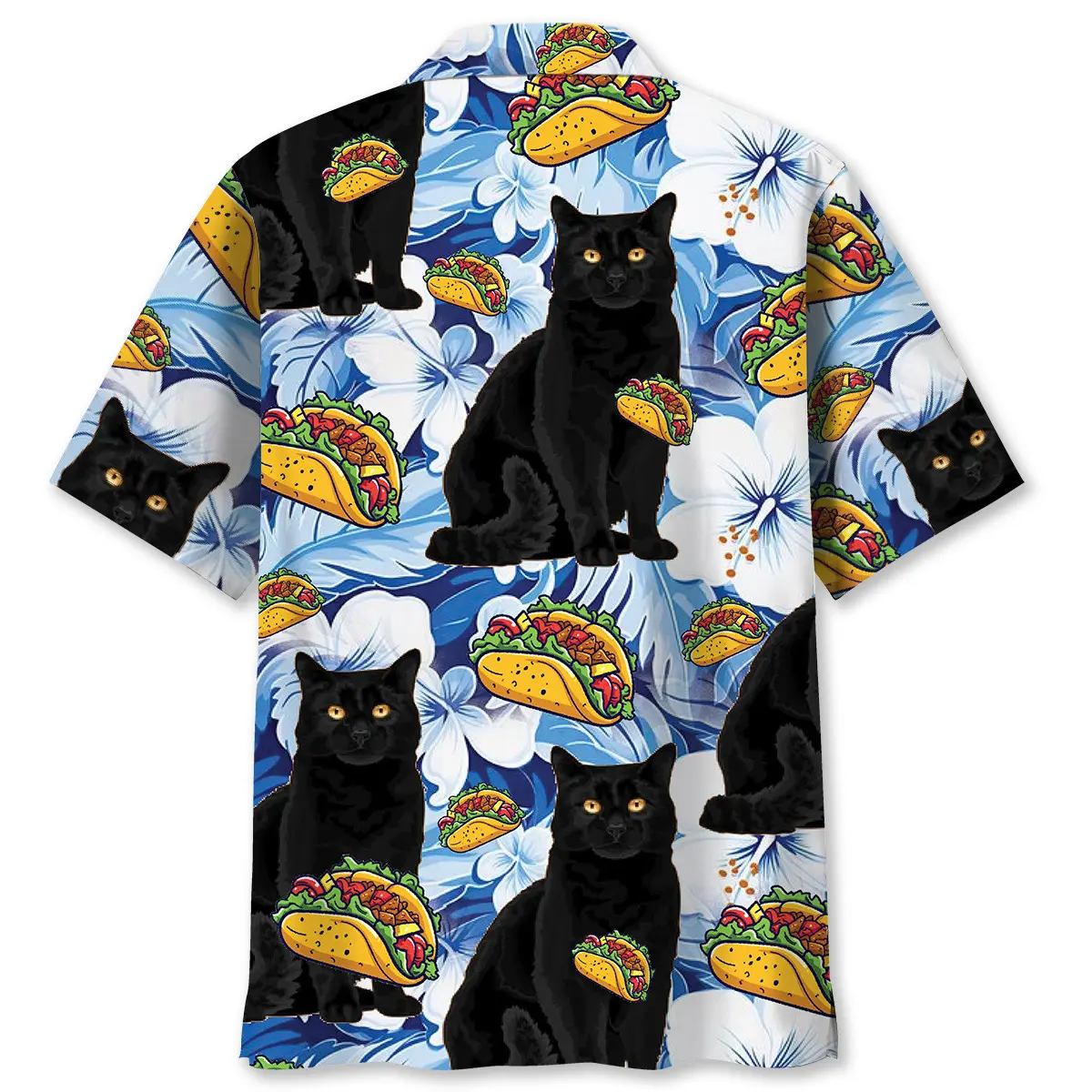 funny-black-cat-taco-blue-hawaiian-shirt-2