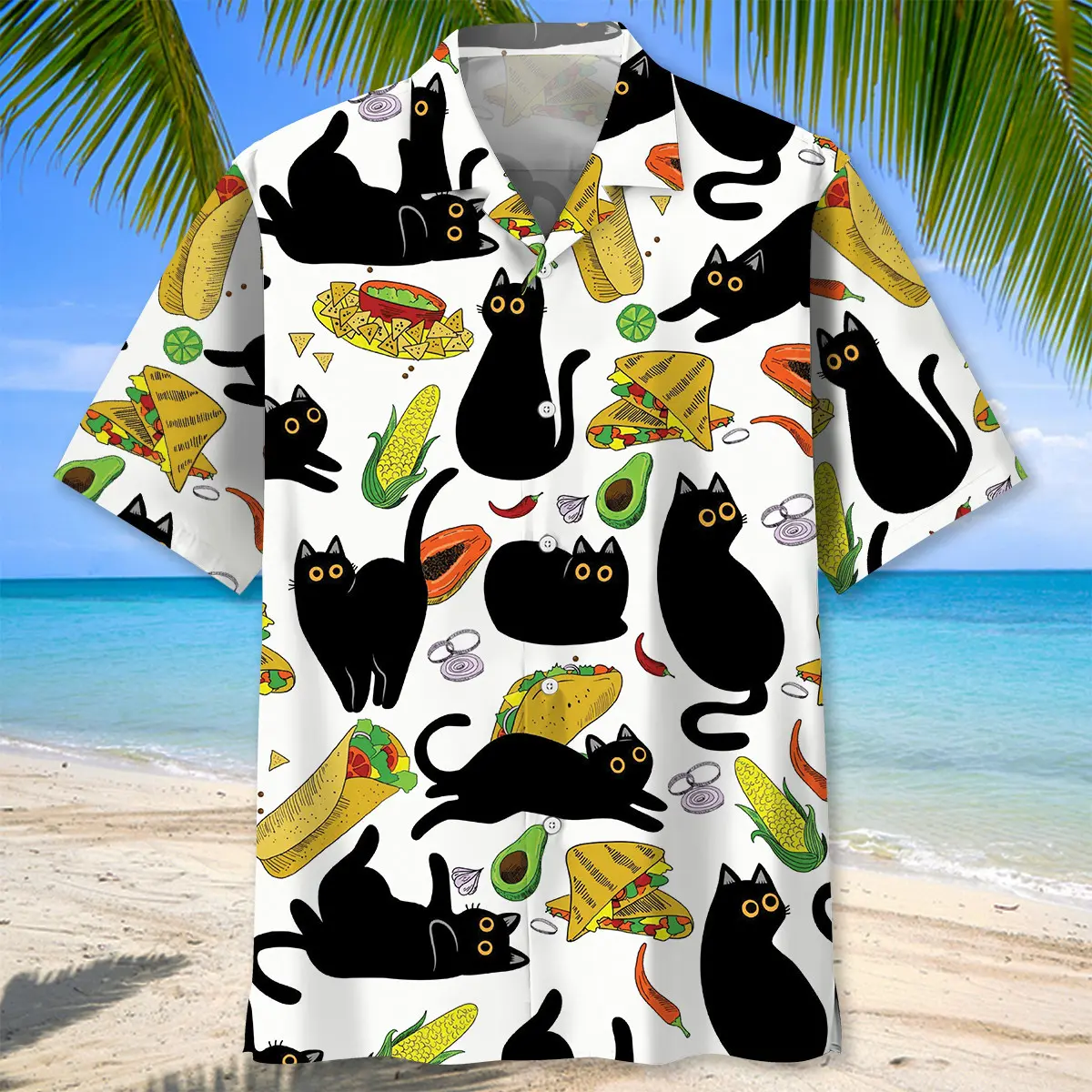 funny-black-cat-taco-hawaiian-shirt-1