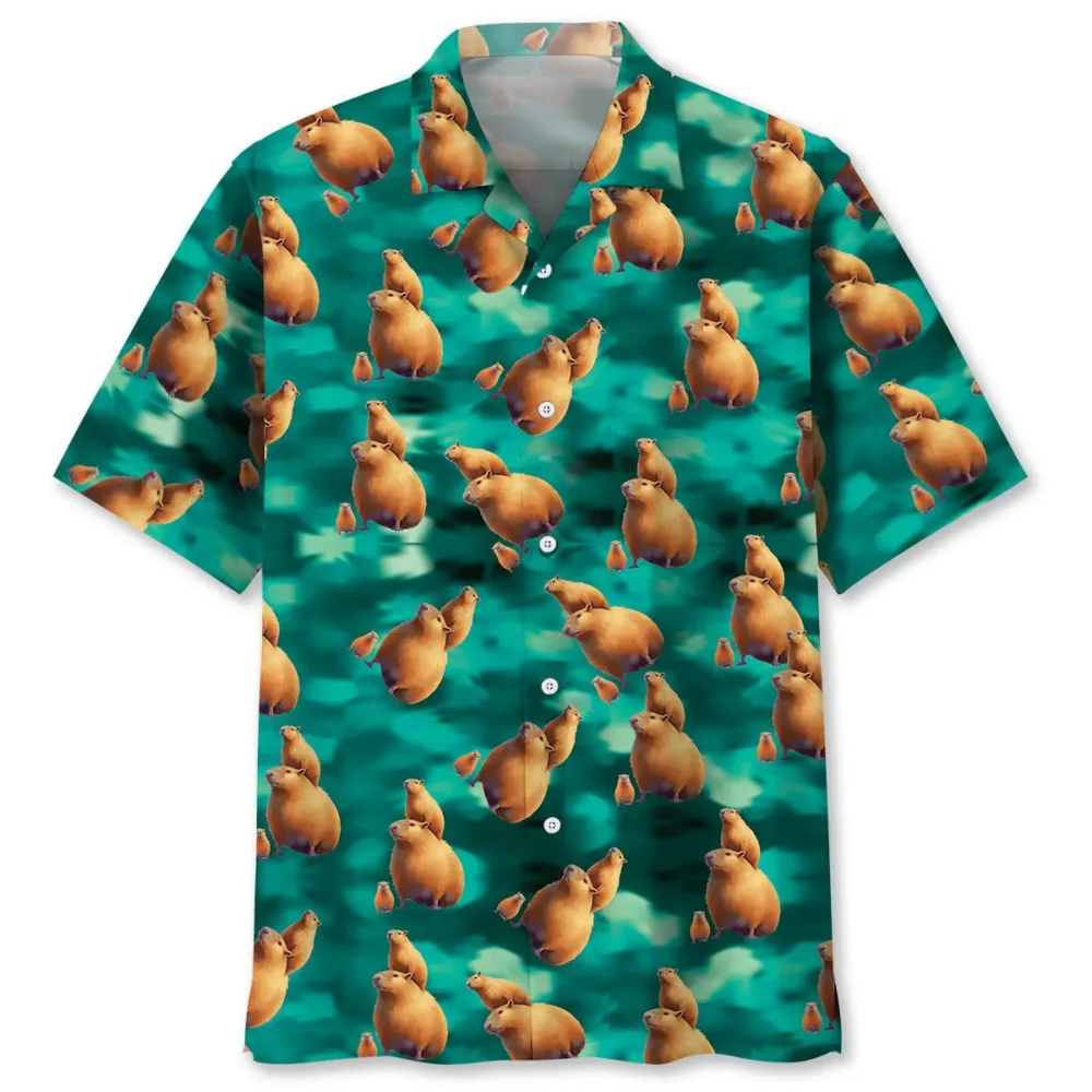 Funny Capybara Standing Hawaiian Shirt HWBN2762936 - Beltina