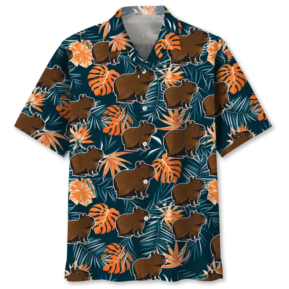 Funny Capybara Tropical Hawaiian Shirt HWBN2762934 - Beltina