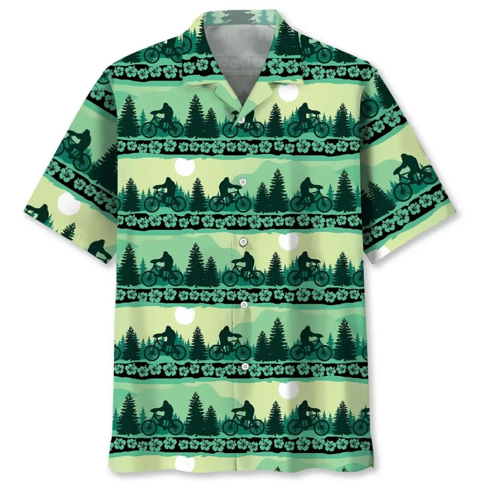 Funny Cycling Bigfoot Hawaiian Shirt HWBN2762933 - Beltina
