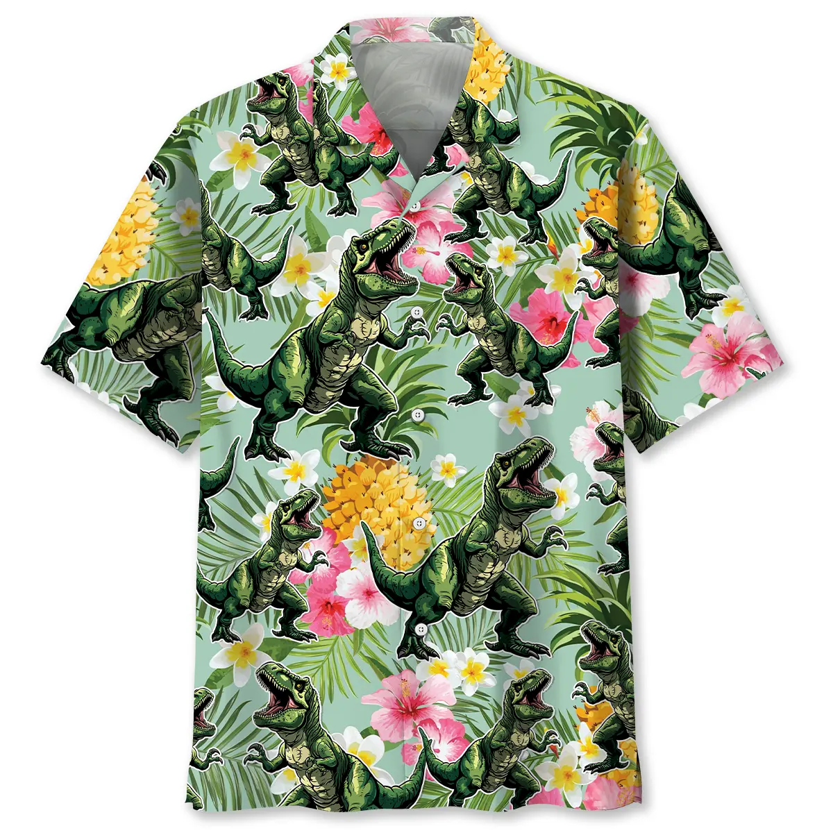 funny-dinosaur-pineapple-hawaiian-shirt