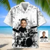 Funny Drum Black White Custom Photo Hawaiian Shirt HWBN2764764 - Beltina