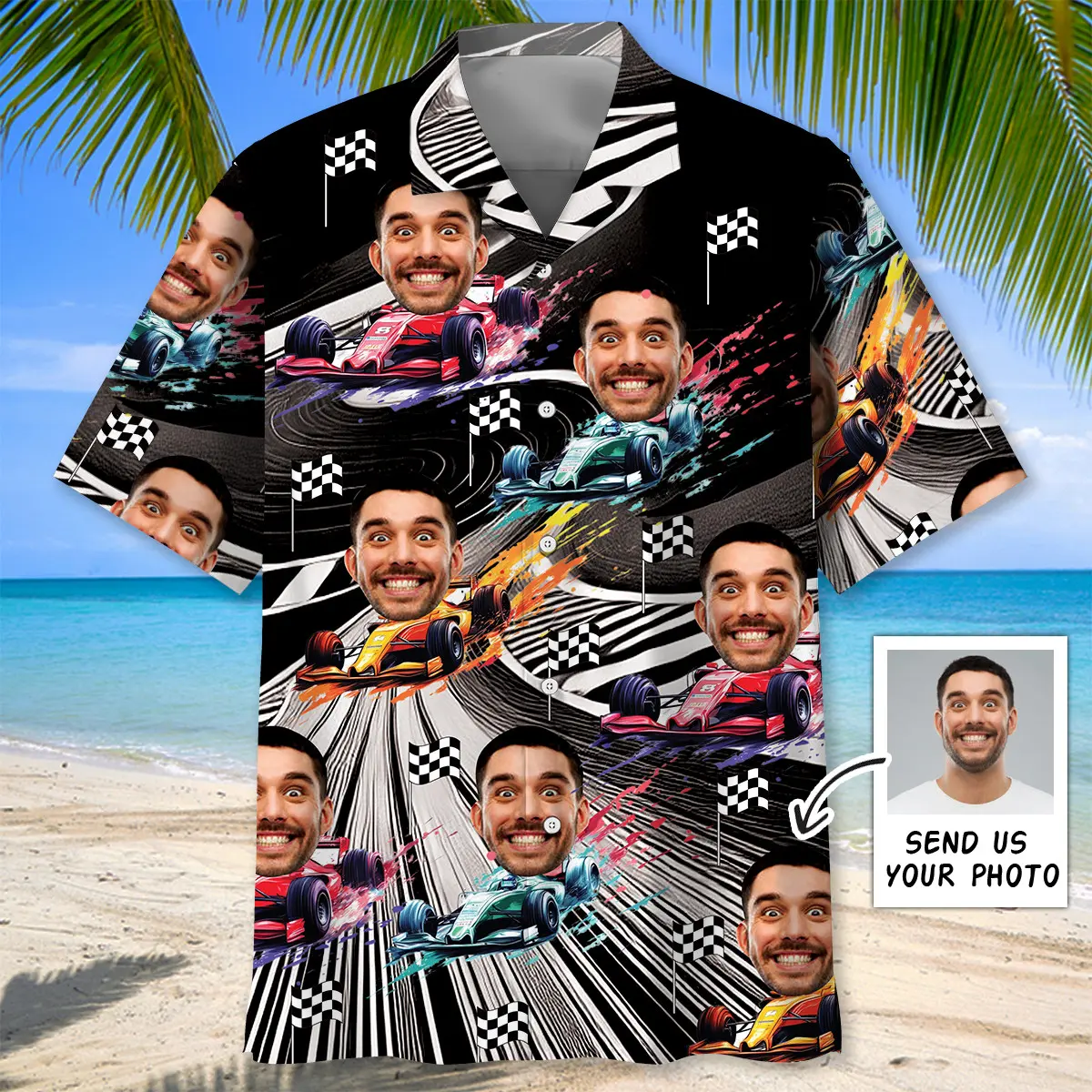 funny-f1-racing-car-race-track-custom-photo-hawaiian-shirt