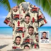 Funny Firefighter Custom Photo Hawaiian Shirt HWBN2764729 - Beltina