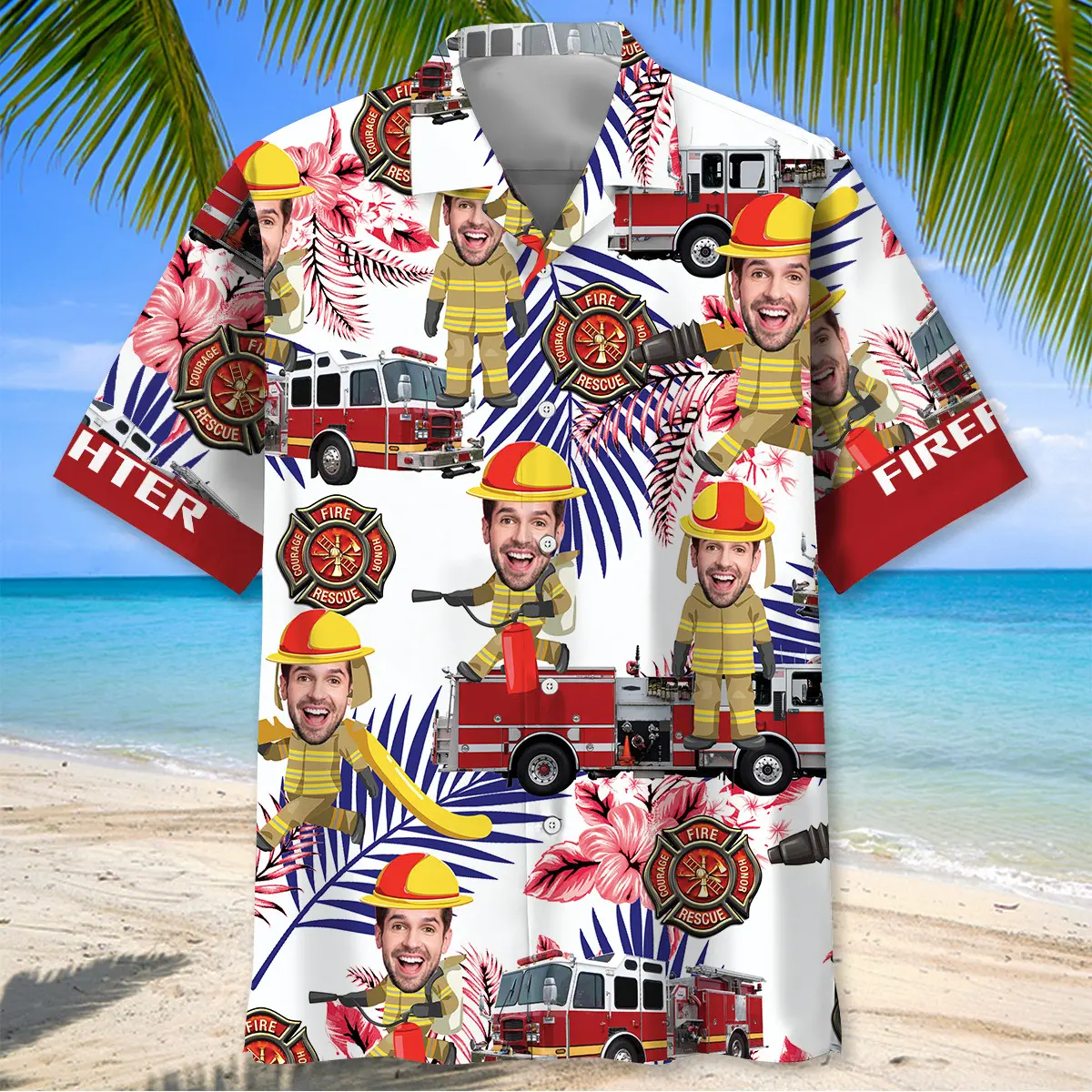 funny-firefighter-nature-custom-photo-face-hawaiian-shirt-1