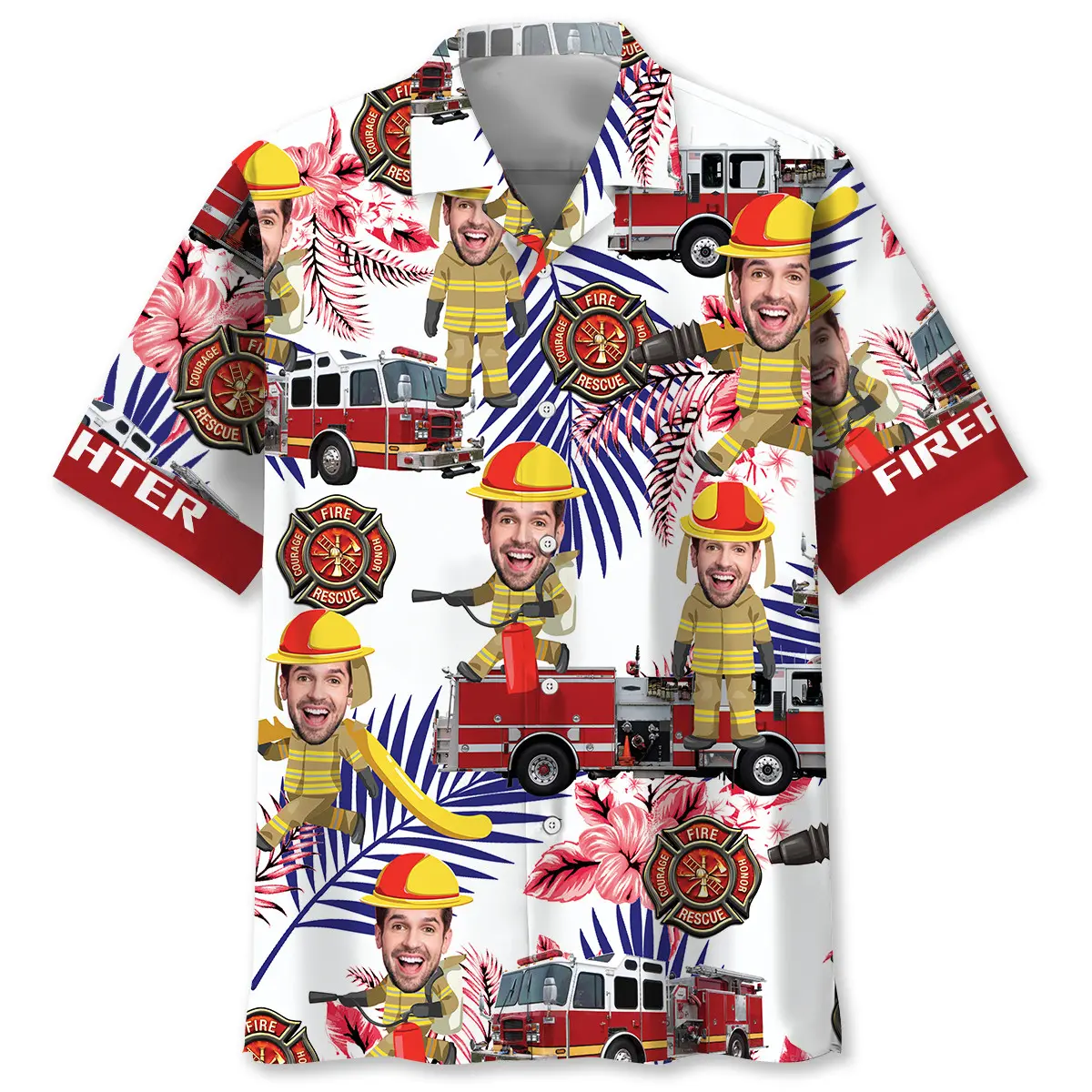 funny-firefighter-nature-custom-photo-face-hawaiian-shirt-2