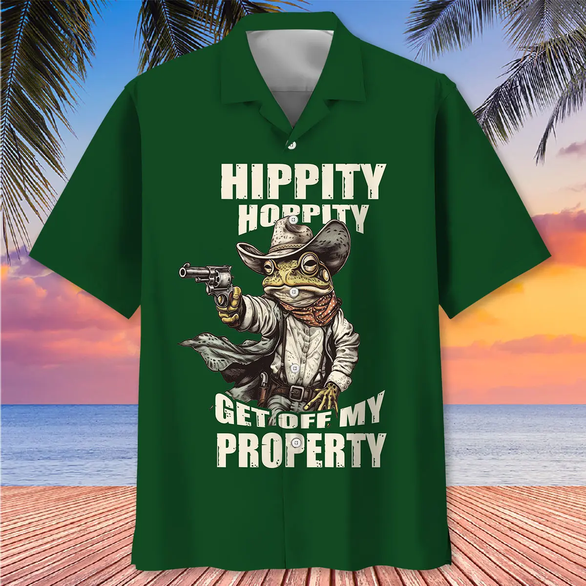 funny-frog-cowboy-hawaiian-shirt-2