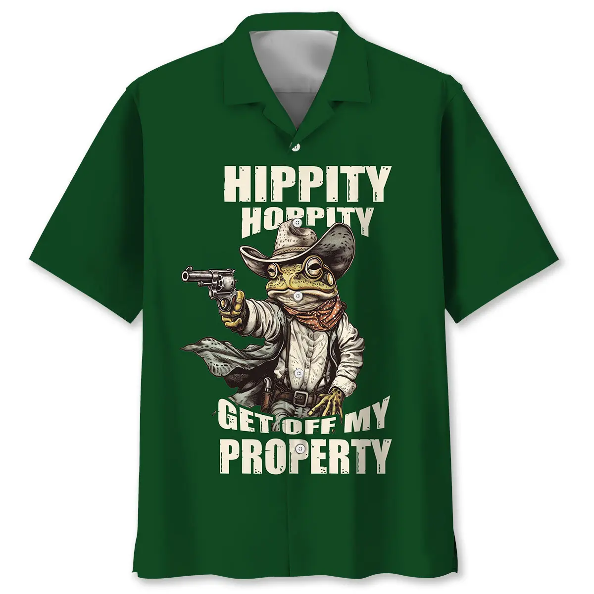 funny-frog-cowboy-hawaiian-shirt