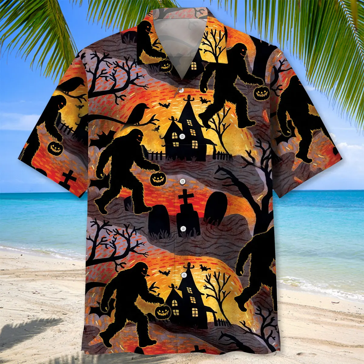 funny-halloween-sasquatch-bigfoot-hawaiian-shirt-1