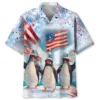 Funny Penguin Happy 4th July Hawaiian Shirt HWBN2764035 - Beltina