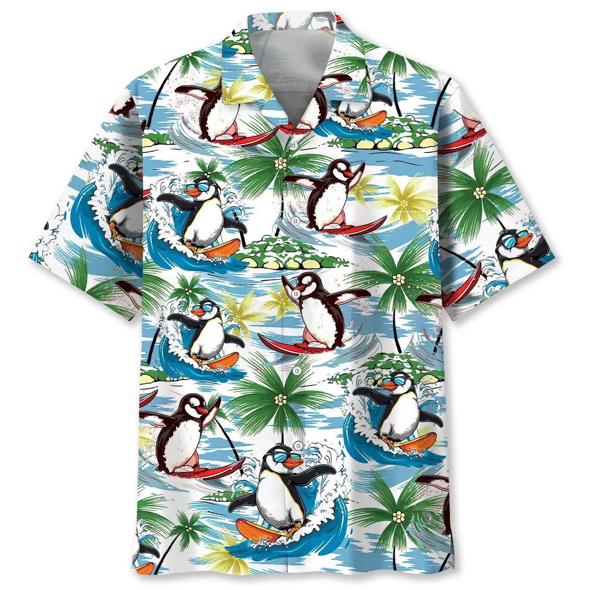 funny-penguin-surfing-hawaiian-shirt