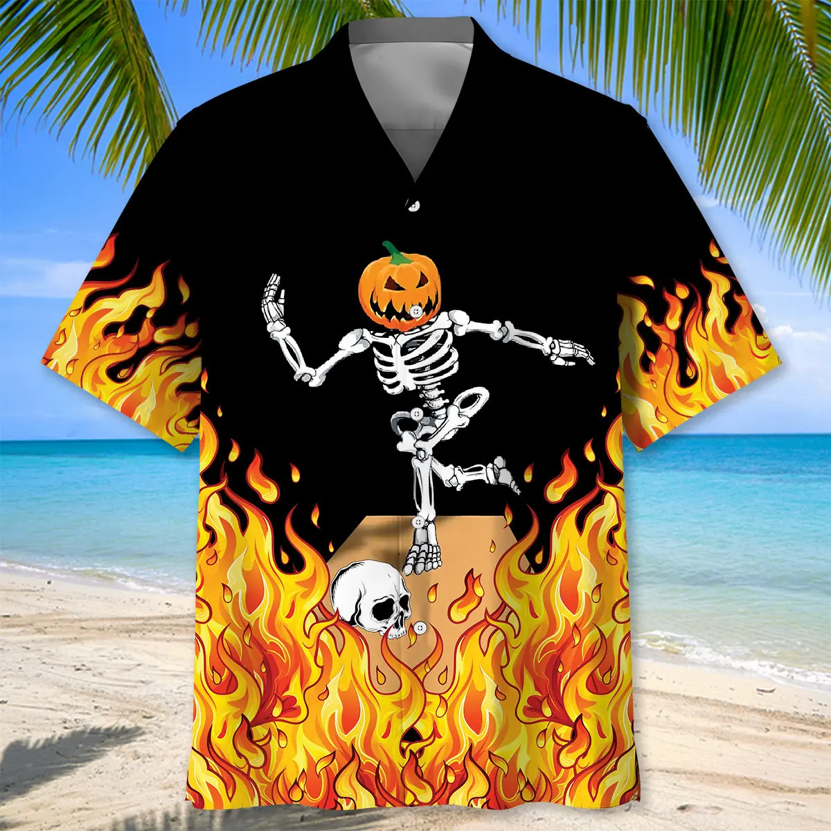 funny-pumpkin-skeleton-bowling-hawaiian-shirt-2