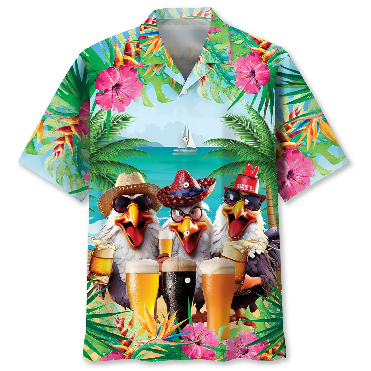 funny-rooster-hawaiian-shirt
