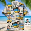 Funny School Bus Custom Photo Hawaiian Shirt HWBN2764748 - Beltina