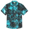 Geometric Dark Blue Summer Casual Vacation Hawaiian Shirt HWBN2765314 - Beltina